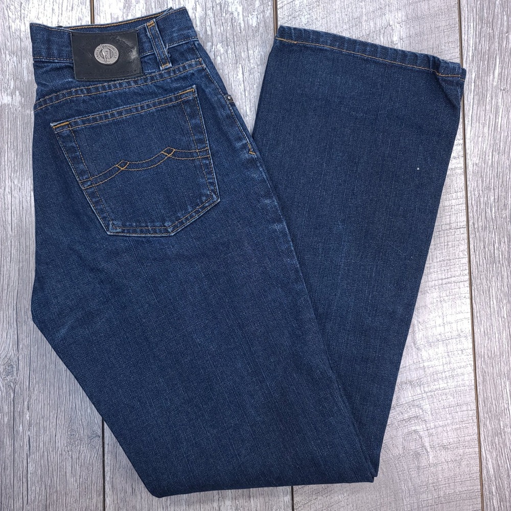 Indian Motorcycle Jeans Womens 28x31 Blue Bootcut High Rise Dark Denim Canada